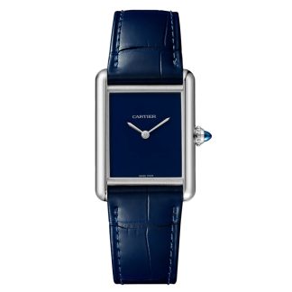 Cartier Tank Must Watch Grand Modèle Mouvement à Quartz Haute Autonomie Boîtier Acier WSTA0114