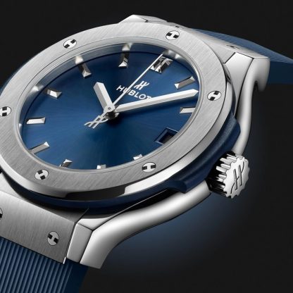 Hublot Classic Fusion Titanium Blue 33mm Ladies Watch 581.NX.7170.RX – Image 4