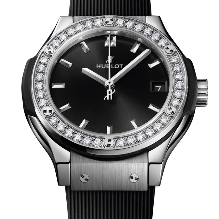 Hublot Classic Fusion Titanium Diamonds 33mm Ladies Watch Black 581.NX.1470.RX.1104 – Image 2