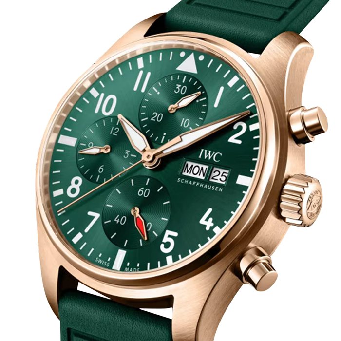 IWC Pilot Chronograph 41mm Mens Watch Green IW388110 – Image 5