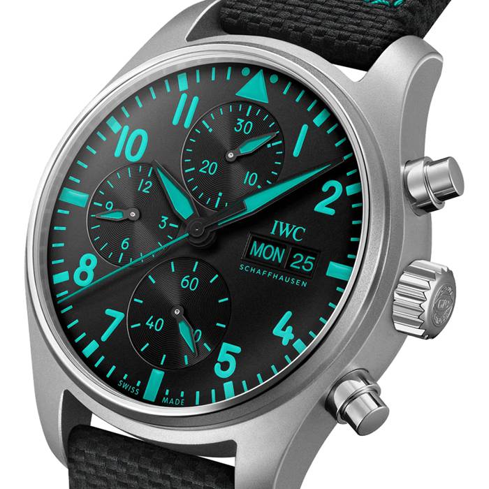 IWC Pilot Chronograph Mercedes AMG Petronas Formula One Team 41mm Mens Watch Black IW388108 – Image 3