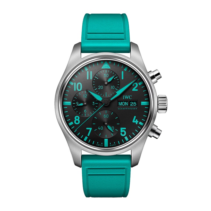 IWC Pilot Chronograph Mercedes AMG Petronas Formula One Team 41mm Mens Watch Black IW388108