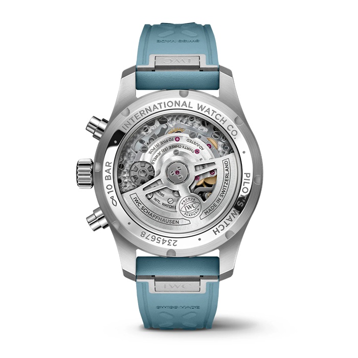 IWC Pilot Miramar Top Gun Automatic 41mm Mens Watch Blue Rubber Strap IW388117 – Image 4