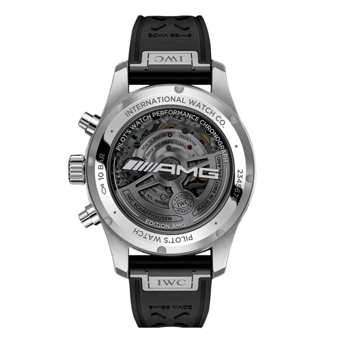 IWC Pilot Performance Chronograph 41mm AMG Mens Watch Black Rubber IW388305 – Image 2