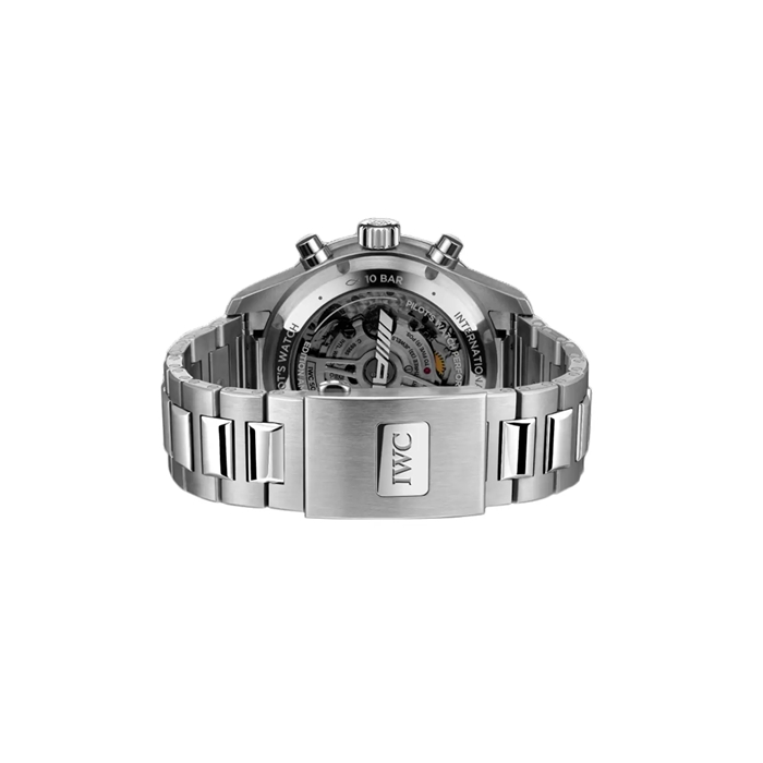 IWC Pilot Performance Chronograph 41mm AMG Mens Watch Black Titanium IW388304 – Image 4
