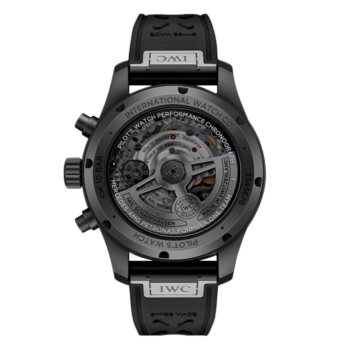 IWC Pilot Performance Chronograph 41mm Mercedes AMG Petronas Formula OneTM Team Montre Hommes Caoutchouc Noir IW388306 – Image 2