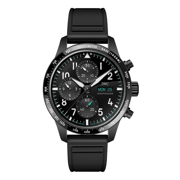 IWC Pilot Performance Chronograph 41mm Mercedes AMG Petronas Formula OneTM Team Montre Hommes Caoutchouc Noir IW388306