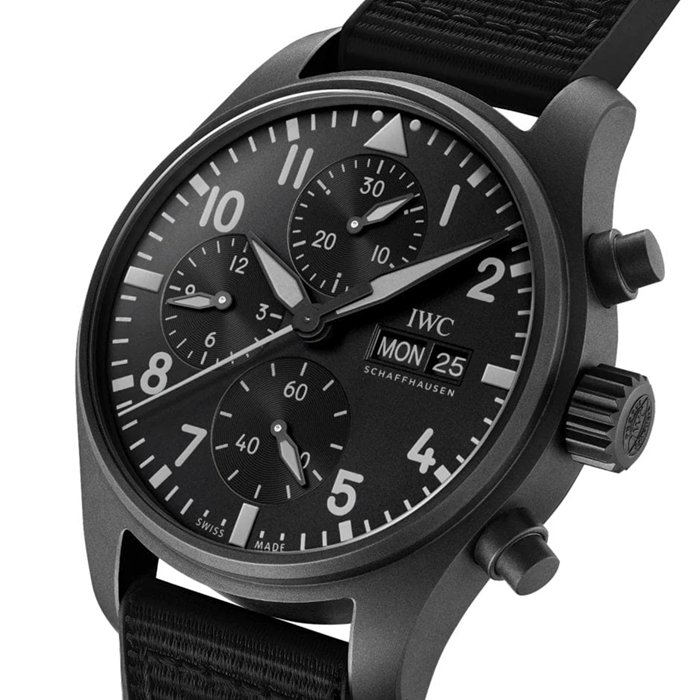 IWC Pilot's Chronograph Top Gun Ceratanium 41mm Mens Watch Black IW388106 – Image 3