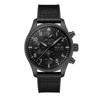 IWC Pilot's Chronograph Top Gun Ceratanium 41mm Mens Watch Black IW388106