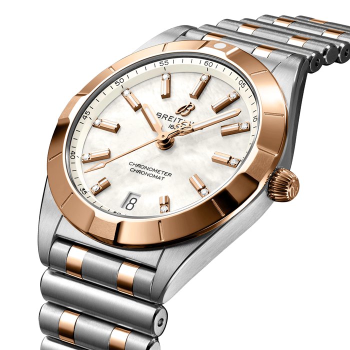 Montre Breitling Chronomat 32 en acier inoxydable et or rouge 18k U77310101A2U1 – Image 2