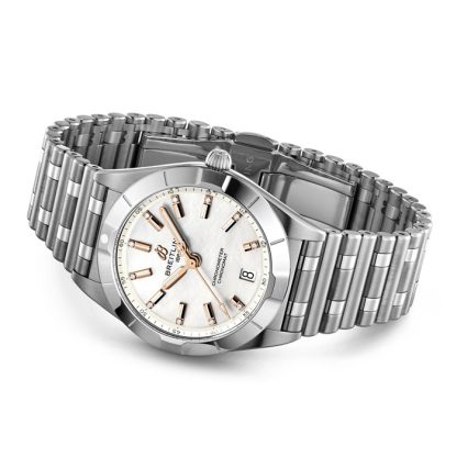 Montre Breitling Chronomat 32 en acier inoxydable nacre A77310101A4A1 – Image 3
