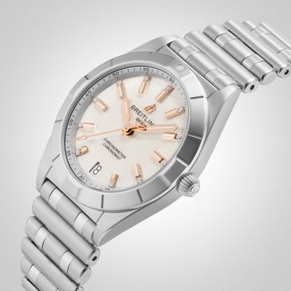 Montre Breitling Chronomat 32 en acier inoxydable nacre A77310101A4A1 – Image 5