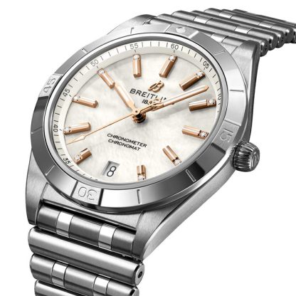 Montre Breitling Chronomat Automatic 36 Acier inoxydable Nacre A10380101A4A1 – Image 2