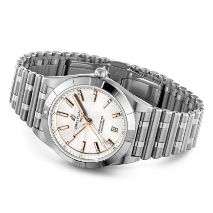 Montre Breitling Chronomat Automatic 36 Acier inoxydable Nacre A10380101A4A1 – Image 3