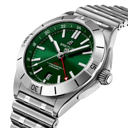 Montre Breitling Chronomat Automatic GMT 40 Green Dial A32398101L1A1 – Image 3