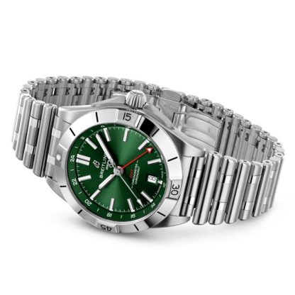 Montre Breitling Chronomat Automatic GMT 40 Green Dial A32398101L1A1 – Image 4