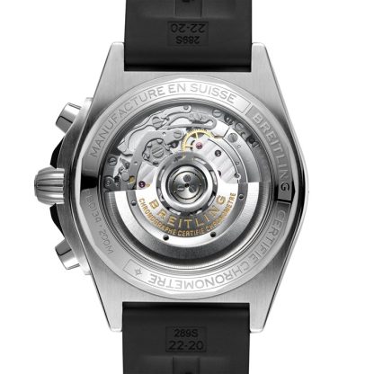Montre Breitling Chronomat B01 42 Acier inoxydable & bracelet caoutchouc platine Bleu glacier PB0134101C1S1 – Image 2