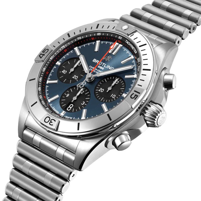 Montre Breitling Chronomat B01 42 en acier inoxydable bleu AB0134101C1A1 – Image 2