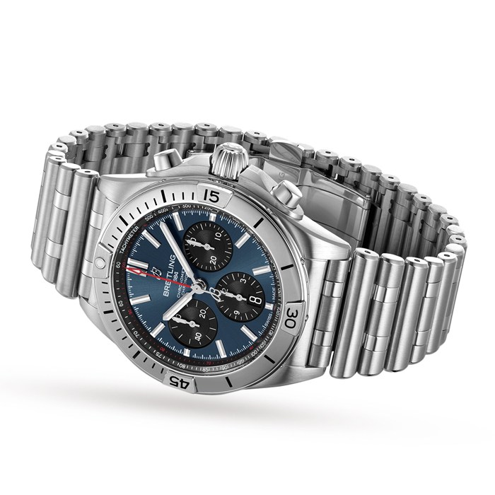 Montre Breitling Chronomat B01 42 en acier inoxydable bleu AB0134101C1A1 – Image 3