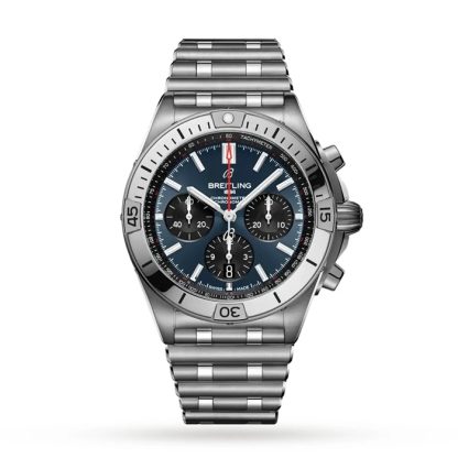 Montre Breitling Chronomat B01 42 en acier inoxydable bleu AB0134101C1A1