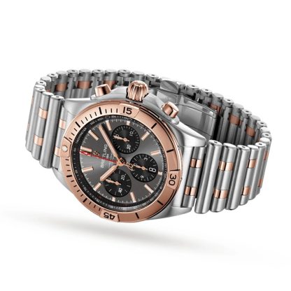Montre Breitling Chronomat B01 42 en acier inoxydable et or rouge 18k UB0134101B1U1 – Image 3