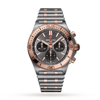 Montre Breitling Chronomat B01 42 en acier inoxydable et or rouge 18k UB0134101B1U1