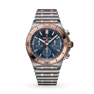 Montre Breitling Chronomat B01 42 en acier inoxydable et or rouge 18k UB0134101C1U1