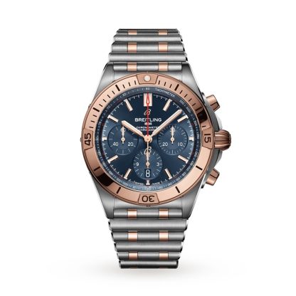 Montre Breitling Chronomat B01 42 en acier inoxydable et or rouge 18k UB0134101C1U1
