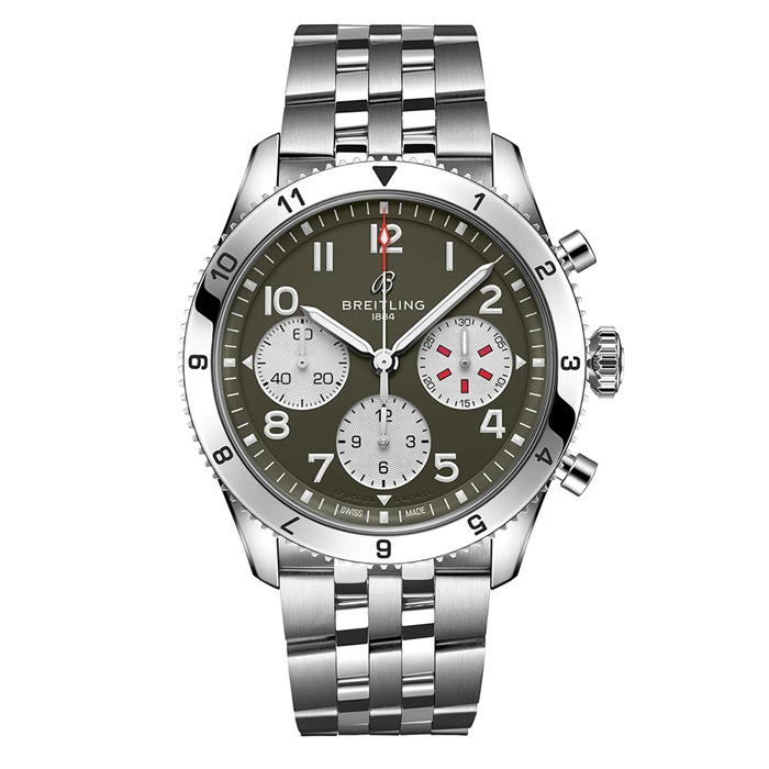 Montre Breitling Classic AVI Chronograph 42 Curtiss P-40 Warhawk en acier inoxydable A233802A1L1A1