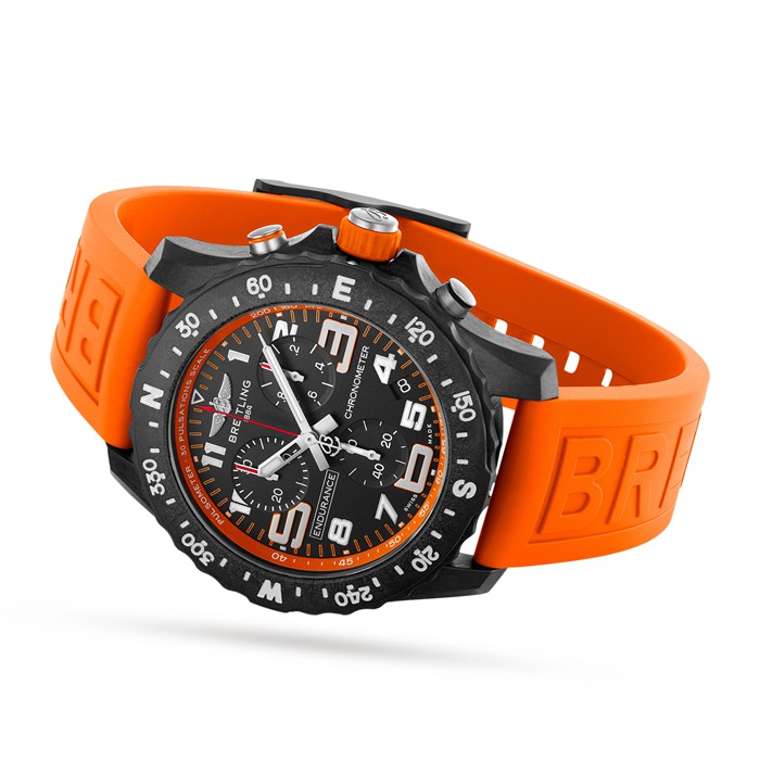 Montre Breitling Endurance Pro 44mm Orange Rubber Strap X82310A51B1S1 – Image 3