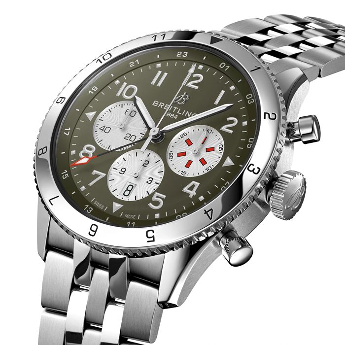 Montre Breitling Super AVI B04 Chronograph GMT 46 Curtiss Warhawk AB04452A1L1A1 – Image 2