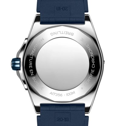 Montre Breitling Super Chronomat Automatic 38 Blue Rubber Strap A17356531C1S1 – Image 2