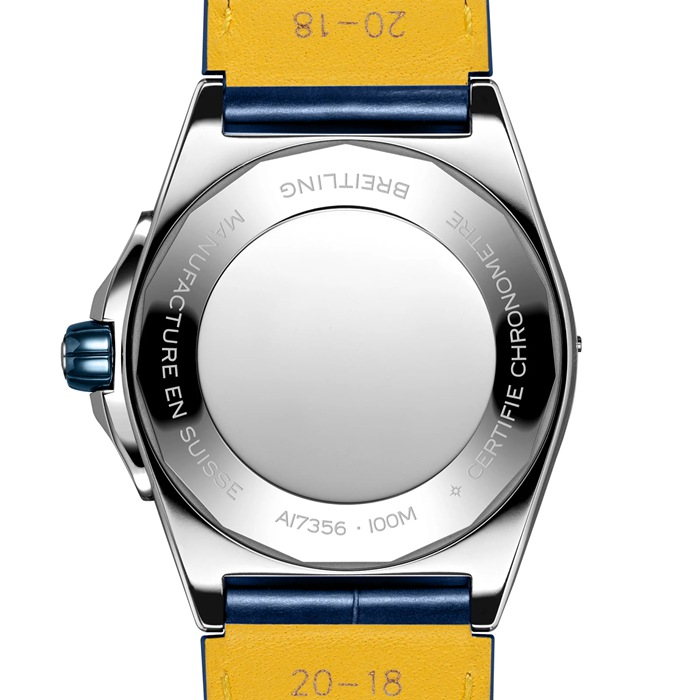 Montre Breitling Super Chronomat Automatic 38 Montre à bracelet cuir bleu A17356531C1P1 – Image 2
