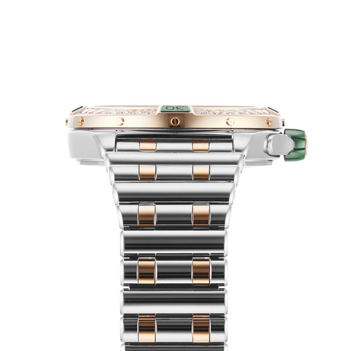 Montre Breitling Super Chronomat Automatic 38 vert en acier inoxydable et or rose 18ct U17356531L1U1 – Image 5