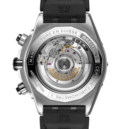 Montre Breitling Super Chronomat B01 44 Acier inoxydable bracelet caoutchouc AB0136251B1S1 – Image 2