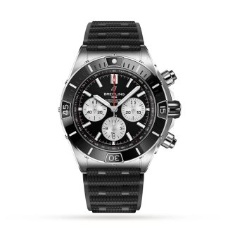 Montre Breitling Super Chronomat B01 44 Acier inoxydable bracelet caoutchouc AB0136251B1S1