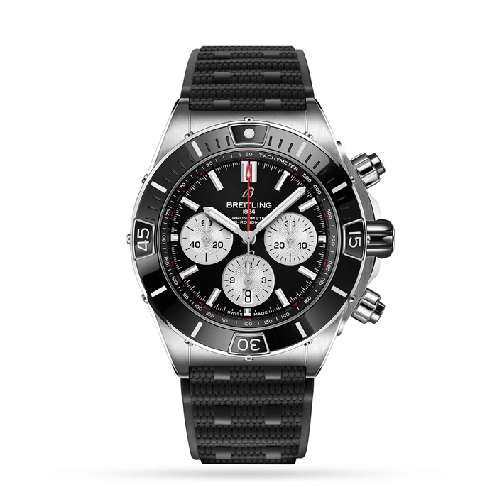Montre Breitling Super Chronomat B01 44 Acier inoxydable bracelet caoutchouc AB0136251B1S1