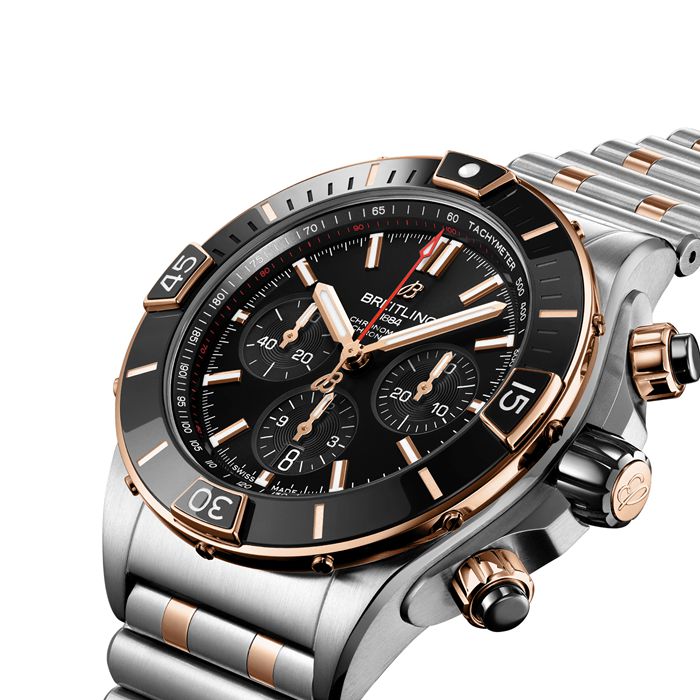 Montre Breitling Super Chronomat B01 44 en acier inoxydable et or rouge 18 carats UB0136251B1U1 – Image 2