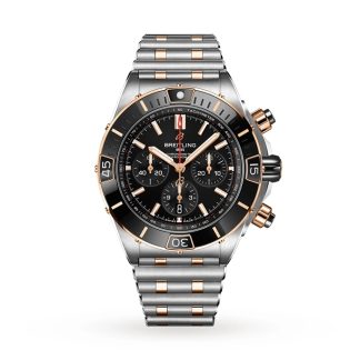 Montre Breitling Super Chronomat B01 44 en acier inoxydable et or rouge 18 carats UB0136251B1U1