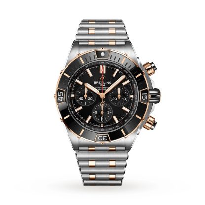 Montre Breitling Super Chronomat B01 44 en acier inoxydable et or rouge 18 carats UB0136251B1U1