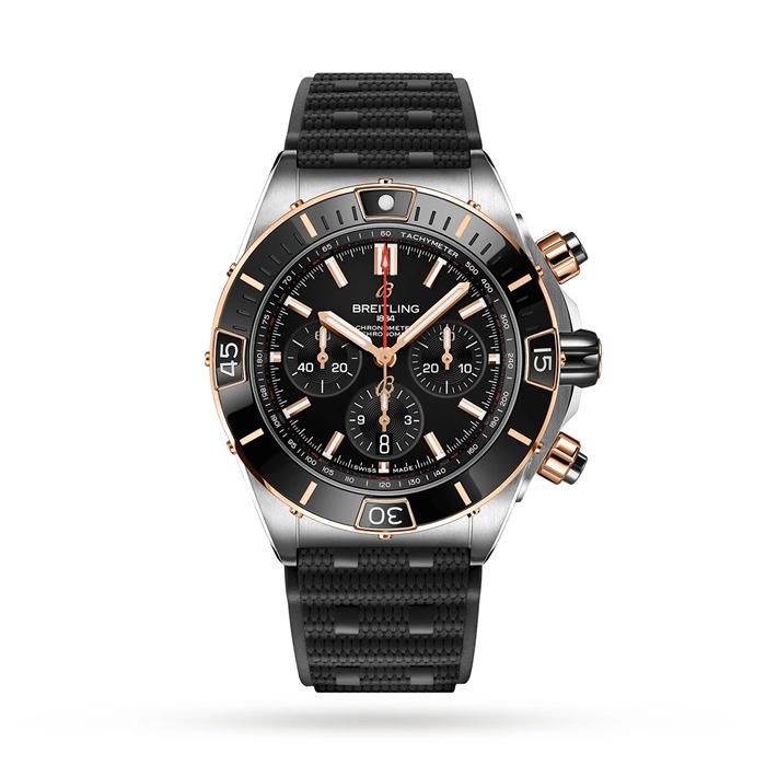 Montre Breitling Super Chronomat B01 44 en acier inoxydable et or rouge 18k UB0136251B1S1