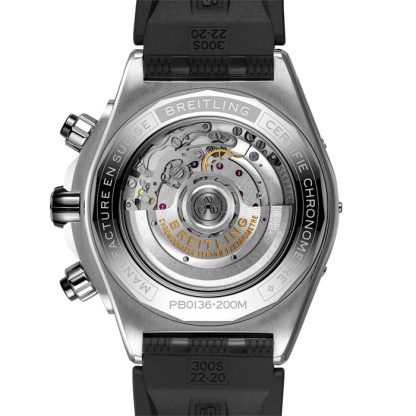 Montre Breitling Super Chronomat B01 44 en acier inoxydable et platine bleu glacier PB0136251C1S1 – Image 2