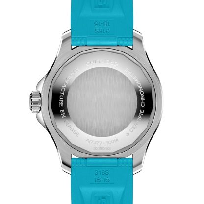 Montre Breitling Superocean Automatic 36 Acier inoxydable Caoutchouc turquoise A17377211C1S1 – Image 2