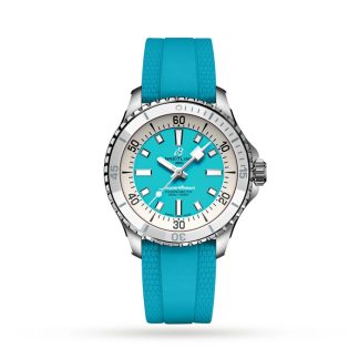 Montre Breitling Superocean Automatic 36 Acier inoxydable Caoutchouc turquoise A17377211C1S1