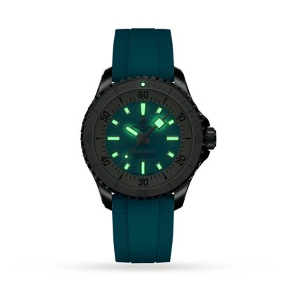 Montre Breitling Superocean Automatic 36 Acier inoxydable Caoutchouc turquoise A17377211C1S1 – Image 5