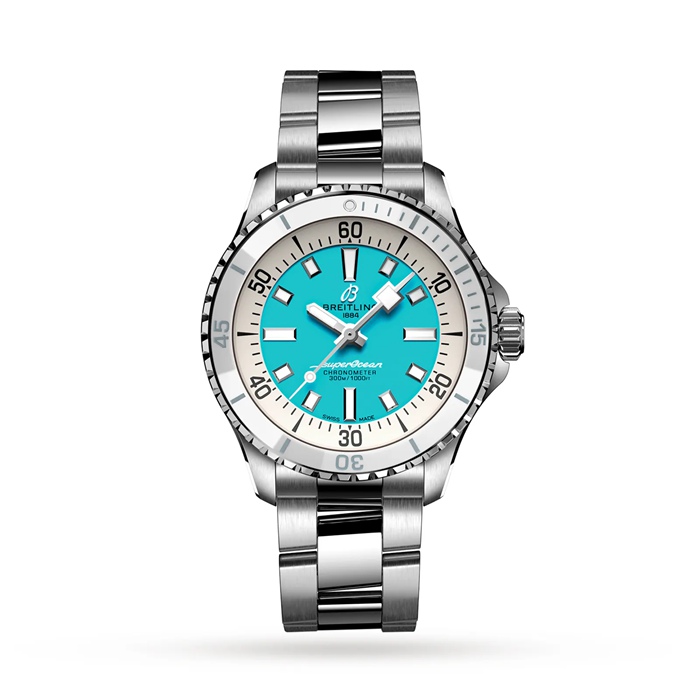 Montre Breitling Superocean Automatic 36 Acier inoxydable Turquoise A17377211C1A1