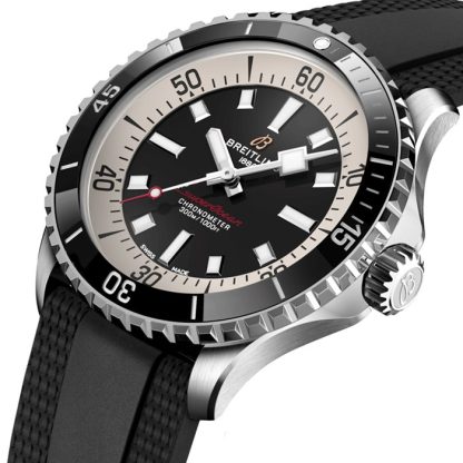 Montre Breitling Superocean Automatic 42 Acier inoxydable bracelet caoutchouc A17375211B1S1 – Image 3