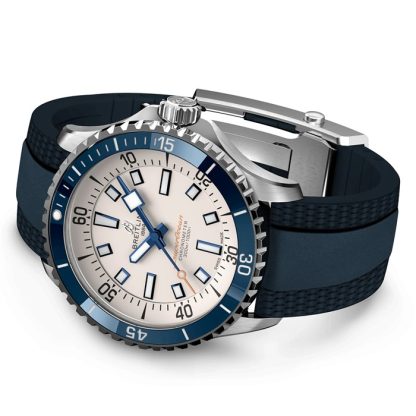 Montre Breitling Superocean Automatic 42 Acier inoxydable bracelet caoutchouc A17375E71G1S1 – Image 4