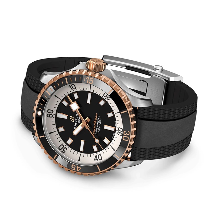 Montre Breitling Superocean Automatic 42 en acier inoxydable et or rouge 18k U17375211B1S1 – Image 3