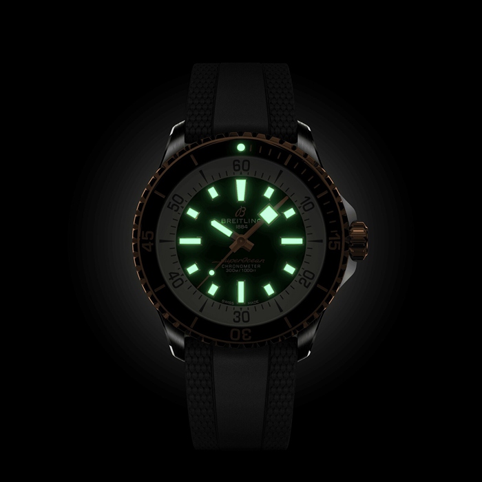 Montre Breitling Superocean Automatic 42 en acier inoxydable et or rouge 18k U17375211B1S1 – Image 5